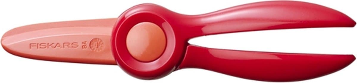 Fiskars 1064065, Kind, Rechte knip, Enkel, Rood, Kunststof, Knutselschaar