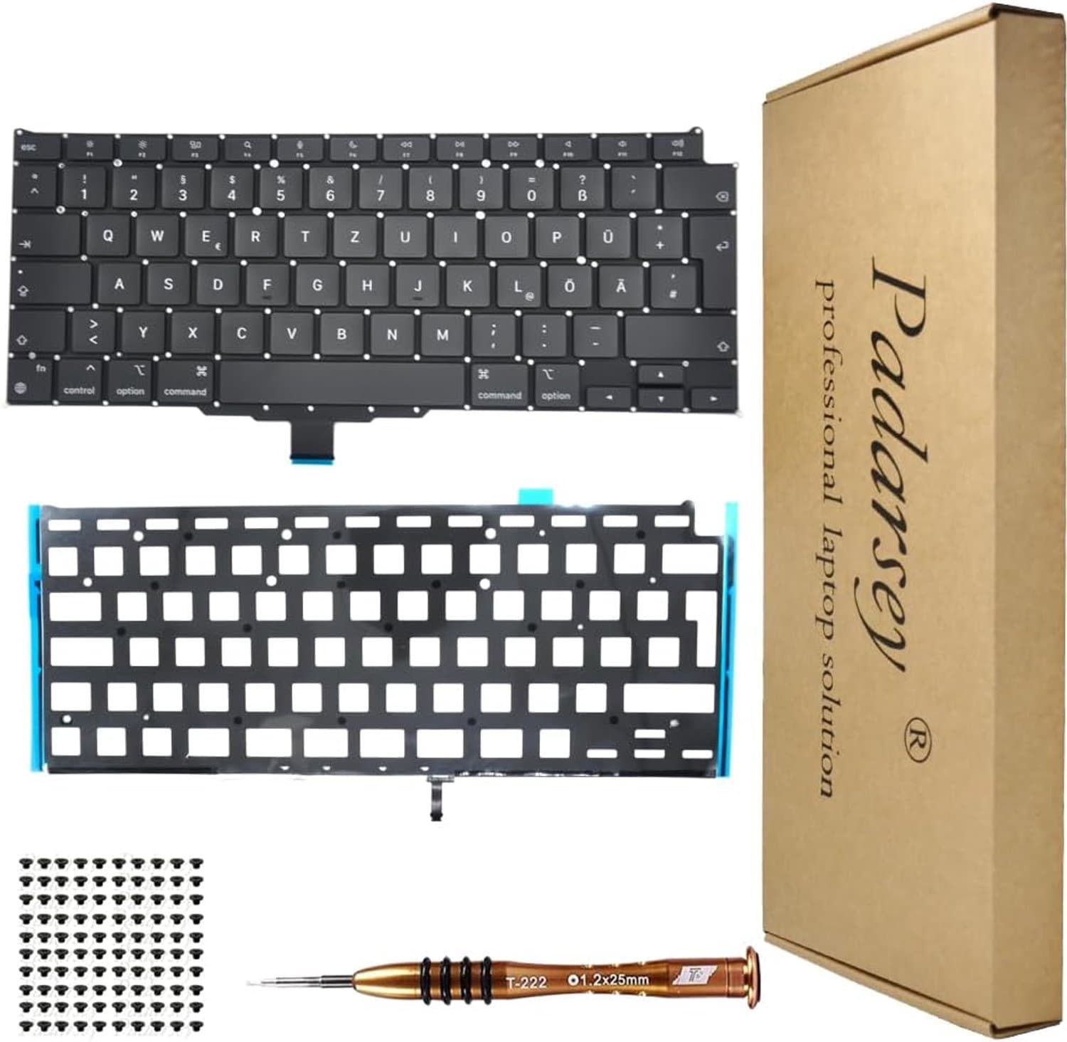 Replacement Backlight German QWERTZ Keyboard Compatible with MacBook Air Retina 13 Inch M1 A2337 End 2020 Years - ShopVlot