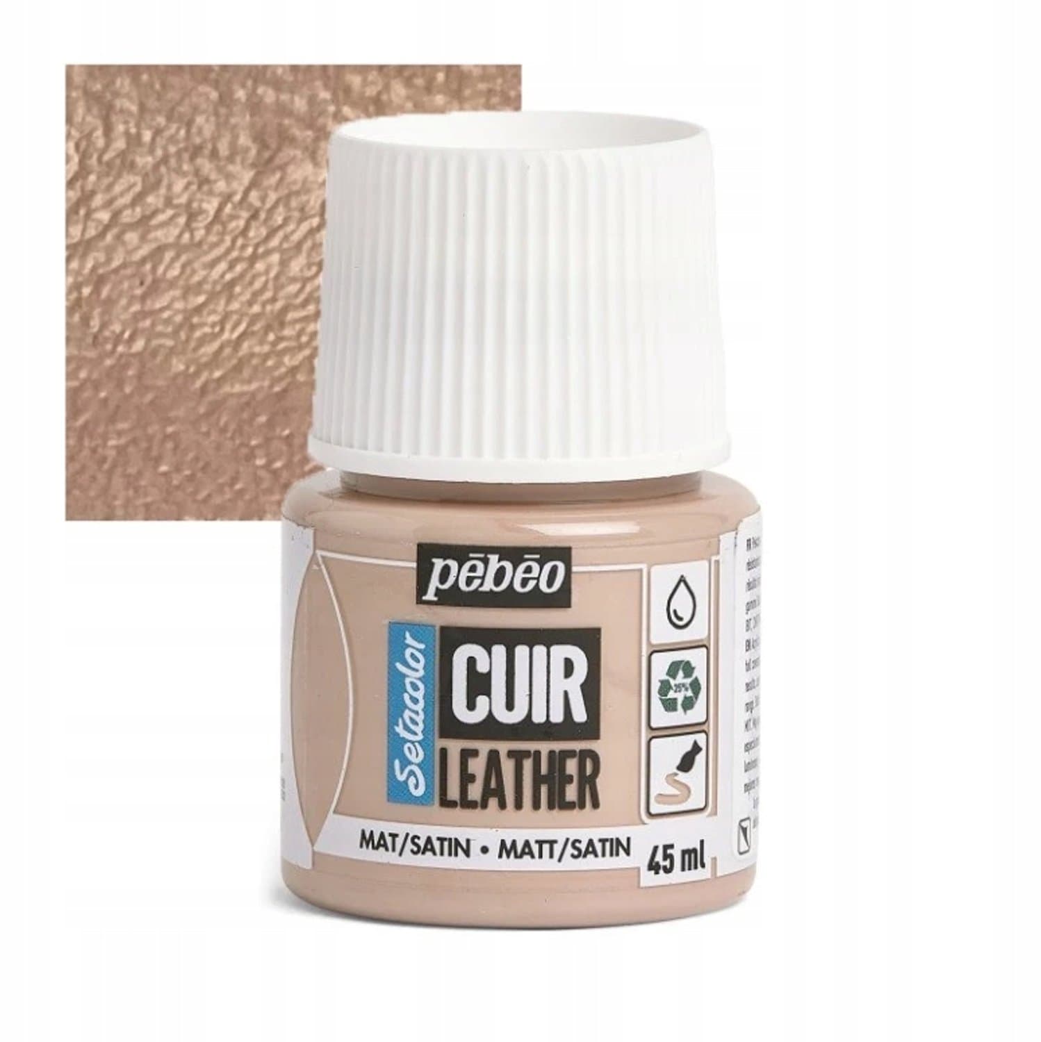 Merkloze Leer Verf 45ml Taupe - Acrylverf voor Leer