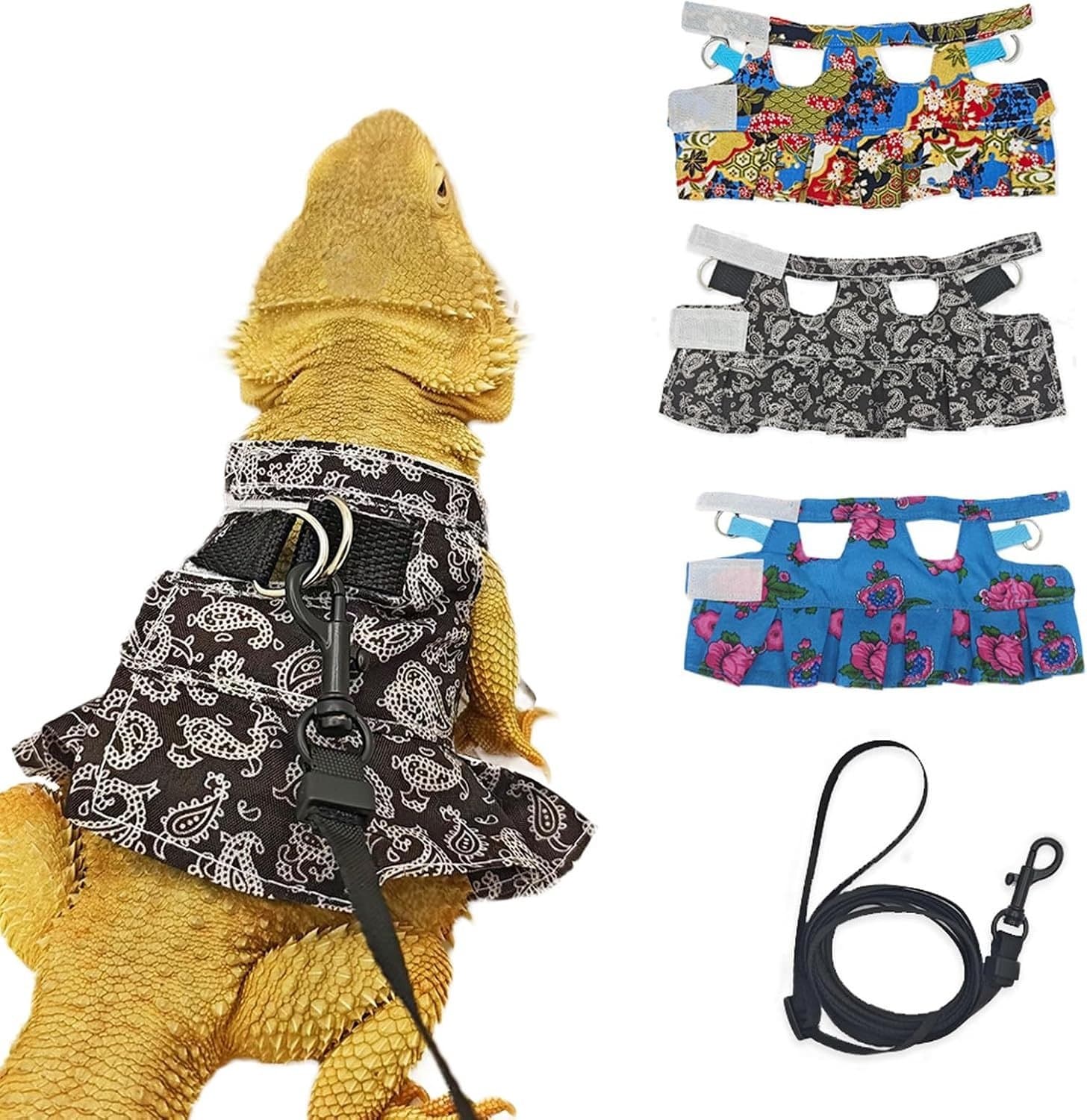 Verstelbare Harnas en Leash Set voor Kleine Dieren, Geschikt voor Hagedissen, Hamsters en Fretten, Geen Trek Vest voor Comfortabel Wandelen
