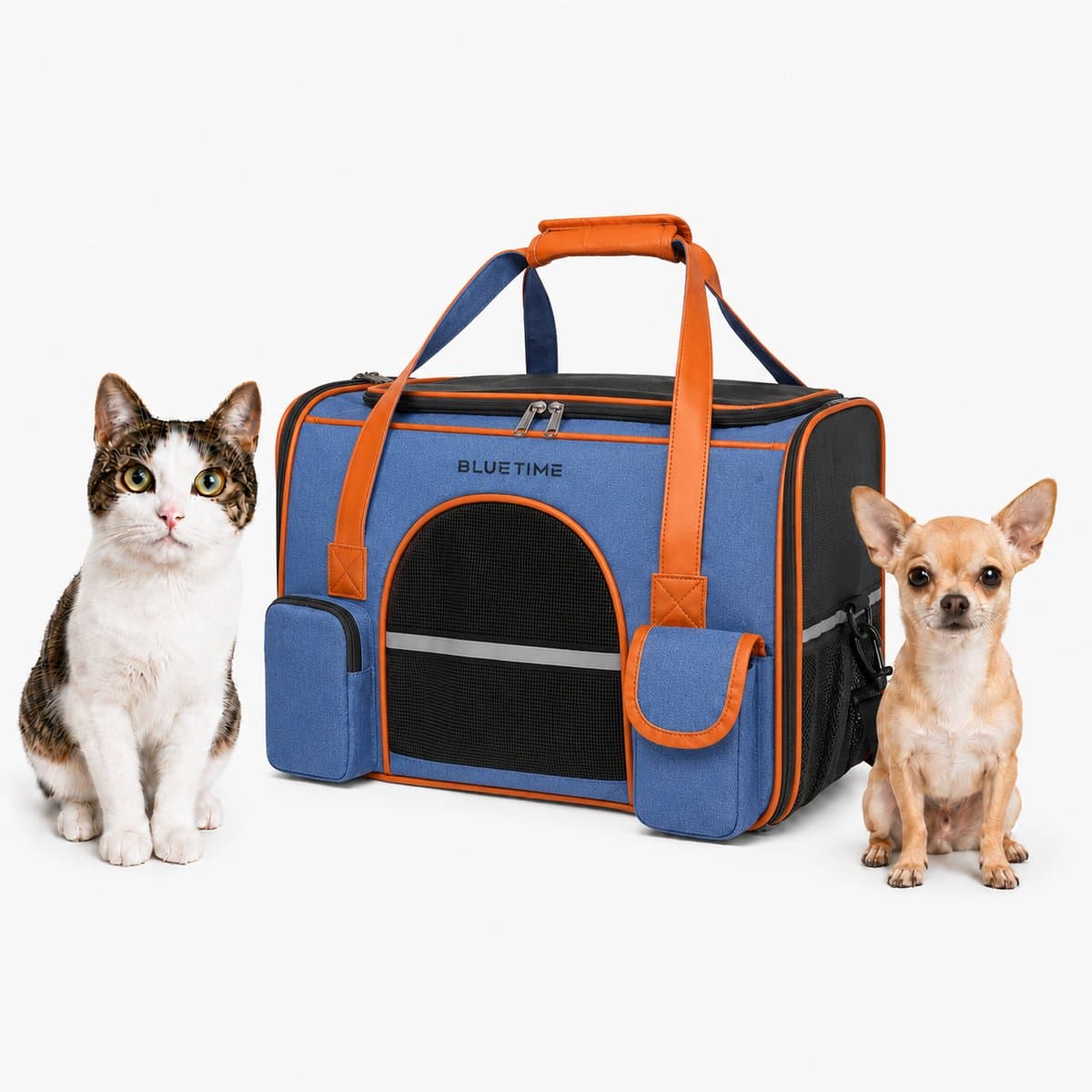 BlueTime - Draagtas Hond - Draagtas Kat - Hondentas - Kattentas - Reismand kat - Reistas hond - Draagzak kat - Reistas kat - Reismand hond - Draagzak kat - Reismand Kat - Draagzak Hond - Rugzak Hond