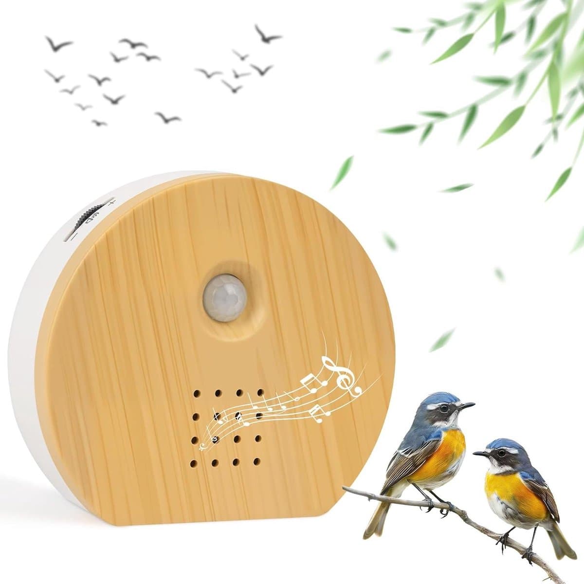 Vogelgeluid Box - Natuurgeluid Speaker - Ontspanning Thuis - Bewegingssensor - 2 Stuks - Wit