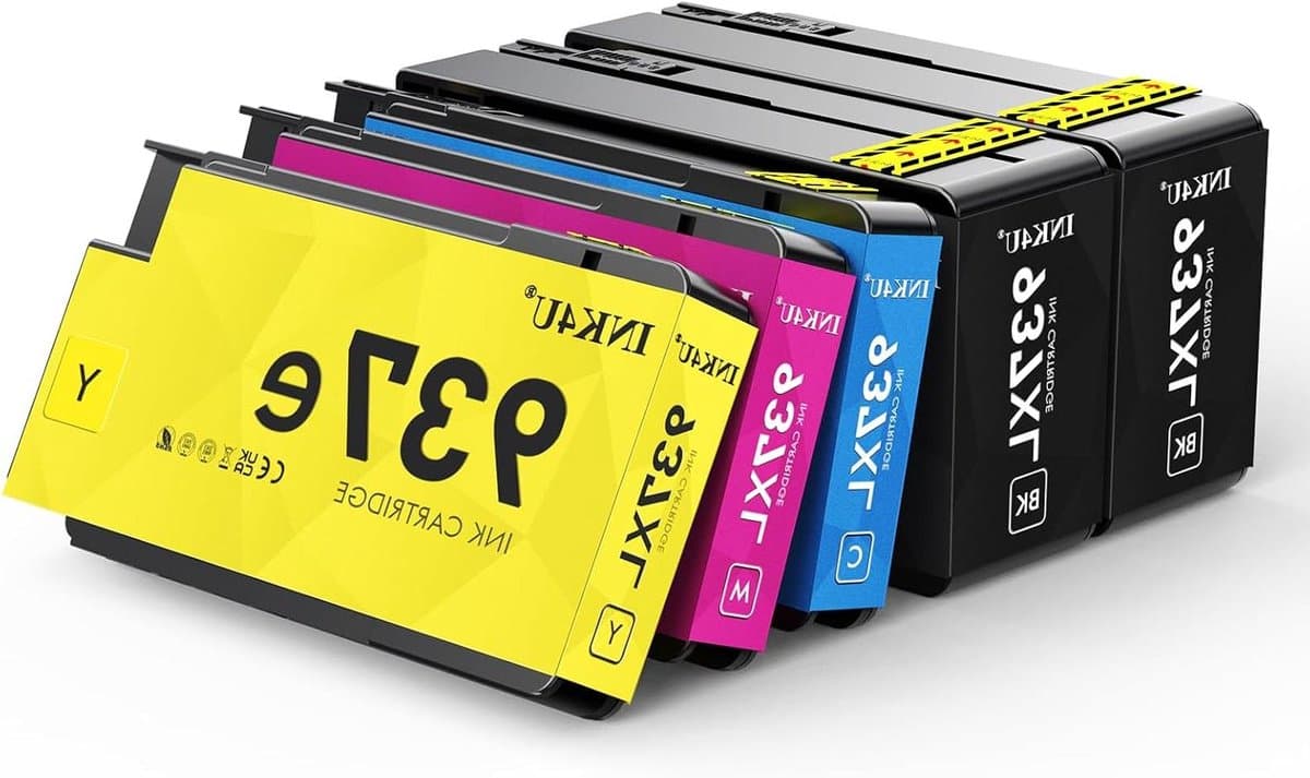 Multipack Inktcartridges - 937XL Cartridges - Printen voor Kantoor - Met Chip - 5 Stuks - Zwart Cyaan Magenta Geel
