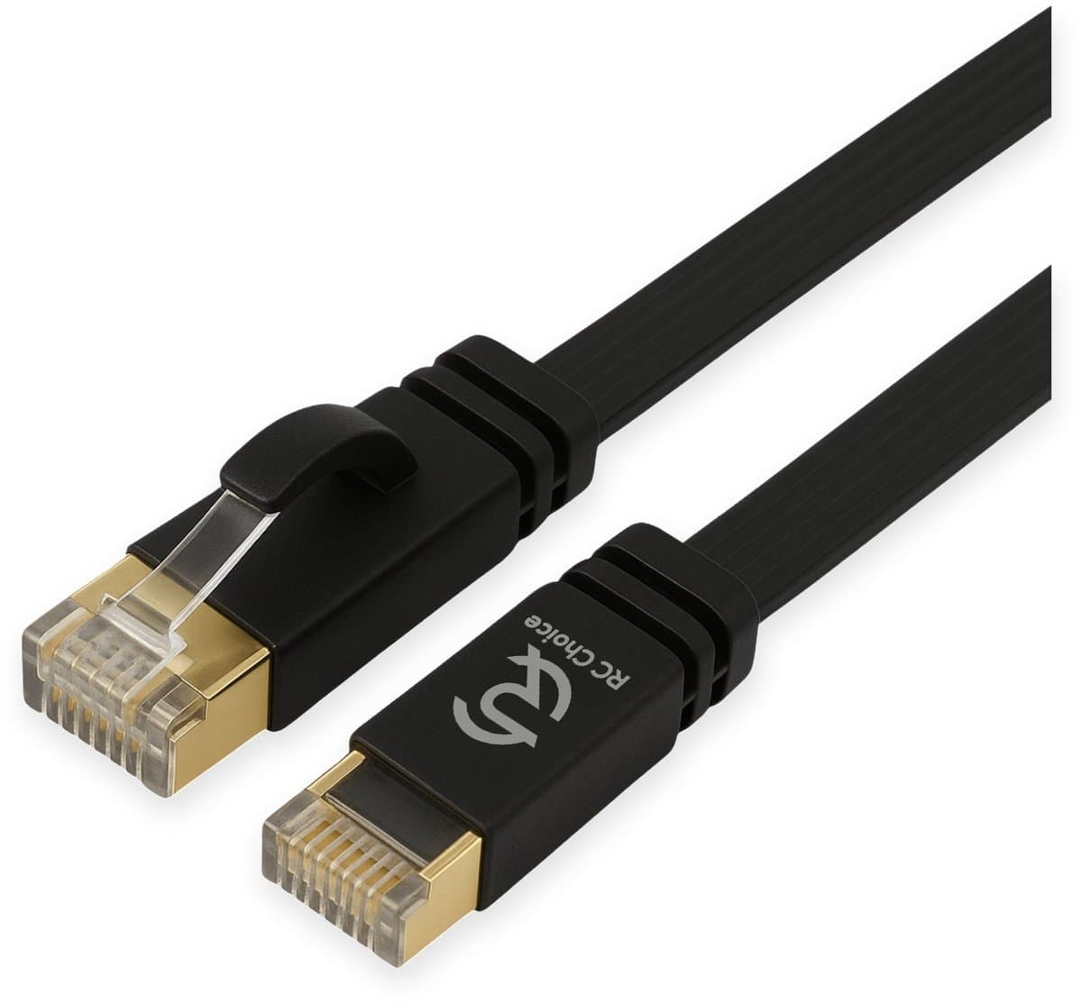 Internetkabel - CAT8 Ethernet Netwerk tot 40Gbps - RJ45 Platte UTP Kabel - Zwart - 10 Meter