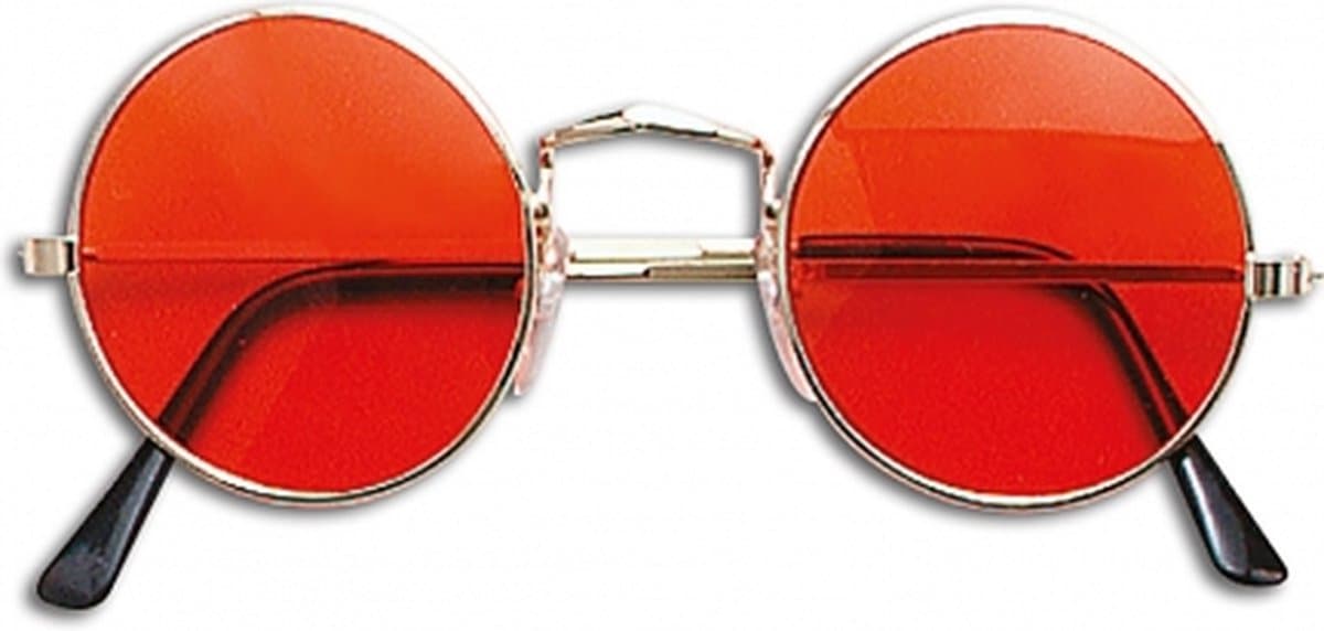 Bristol Novelty John Lennon Hippie bril - Oranje verkleedbril voor volwassenen