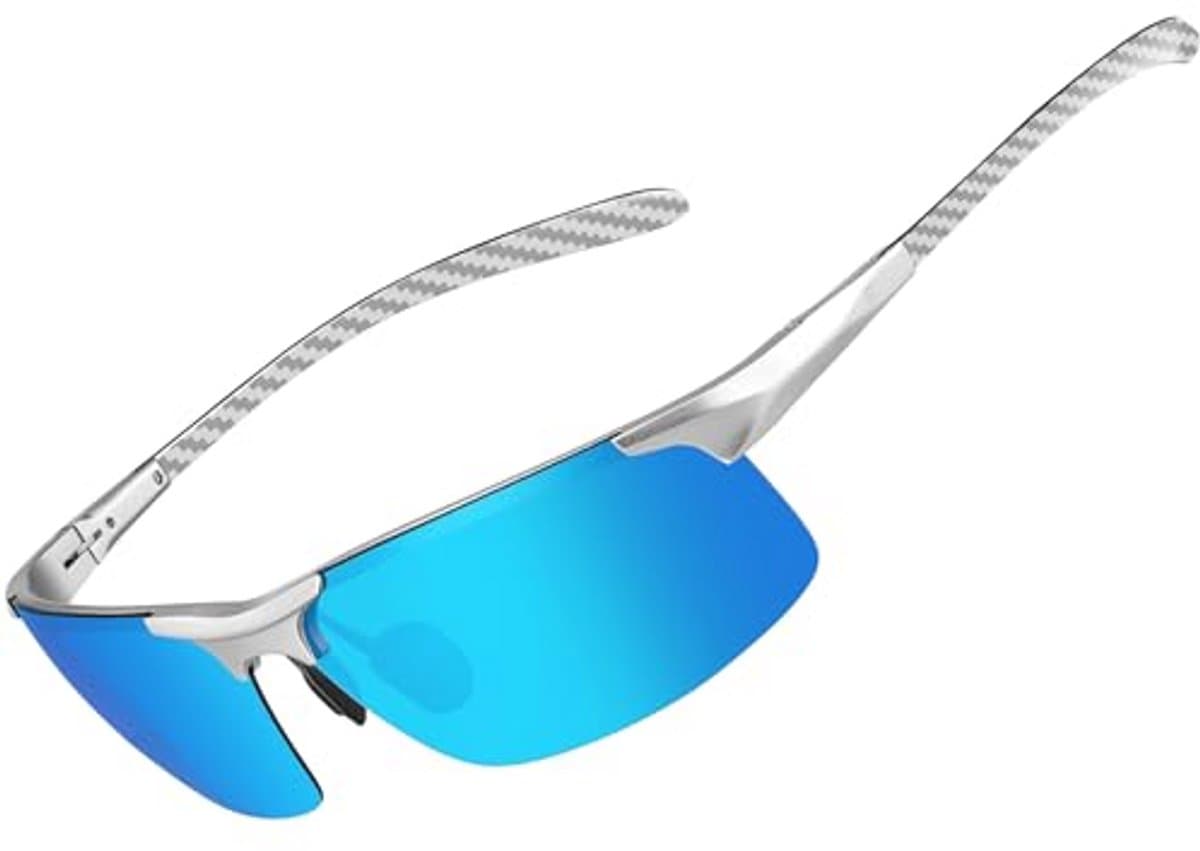 Bircenpro Gepolariseerde zonnebril voor heren: UV-bescherming, koolstofvezel, sportzonnebril voor autorijden