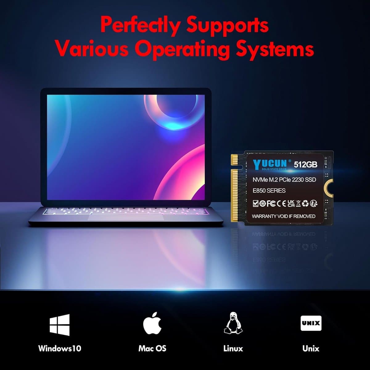Snelle 512GB M.2 2230 NVMe SSD voor Steam Deck en Tablets