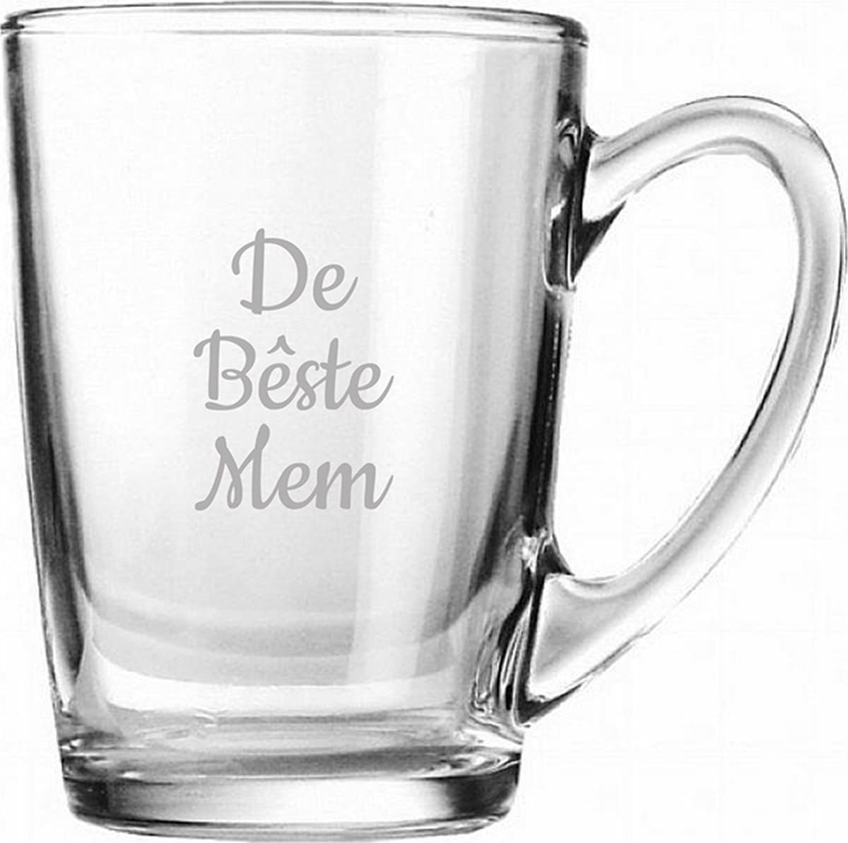 Gegraveerde Theeglas 32cl De Bêste Mem