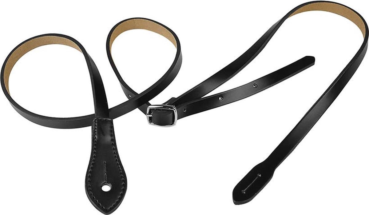 Gaucho GSTM-70-BK mandoline riem, carved leather, zwart