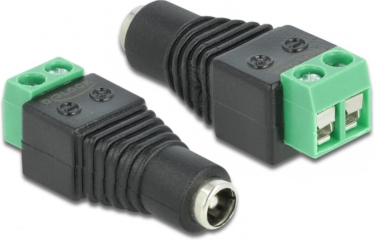 Delock - Adapter DC 2,1 x 5,5 mm Buchse-Terminalblock 2 Pin