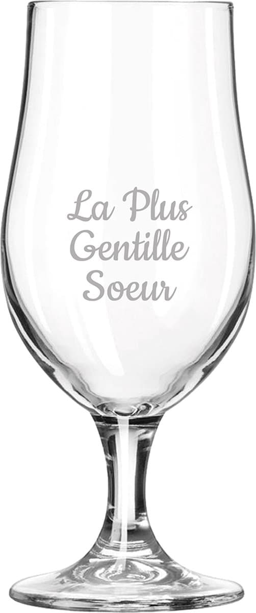 Bierglas op voet gegraveerd - 49cl - La Plus Gentille Soeur