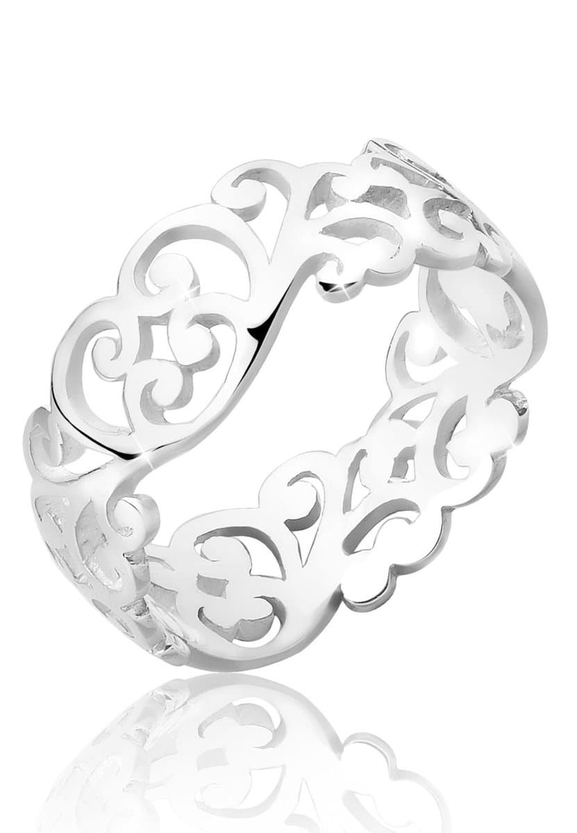 Elli - Ring - dames ornament uitgesneden bladeren in 925 sterling zilver - Dames