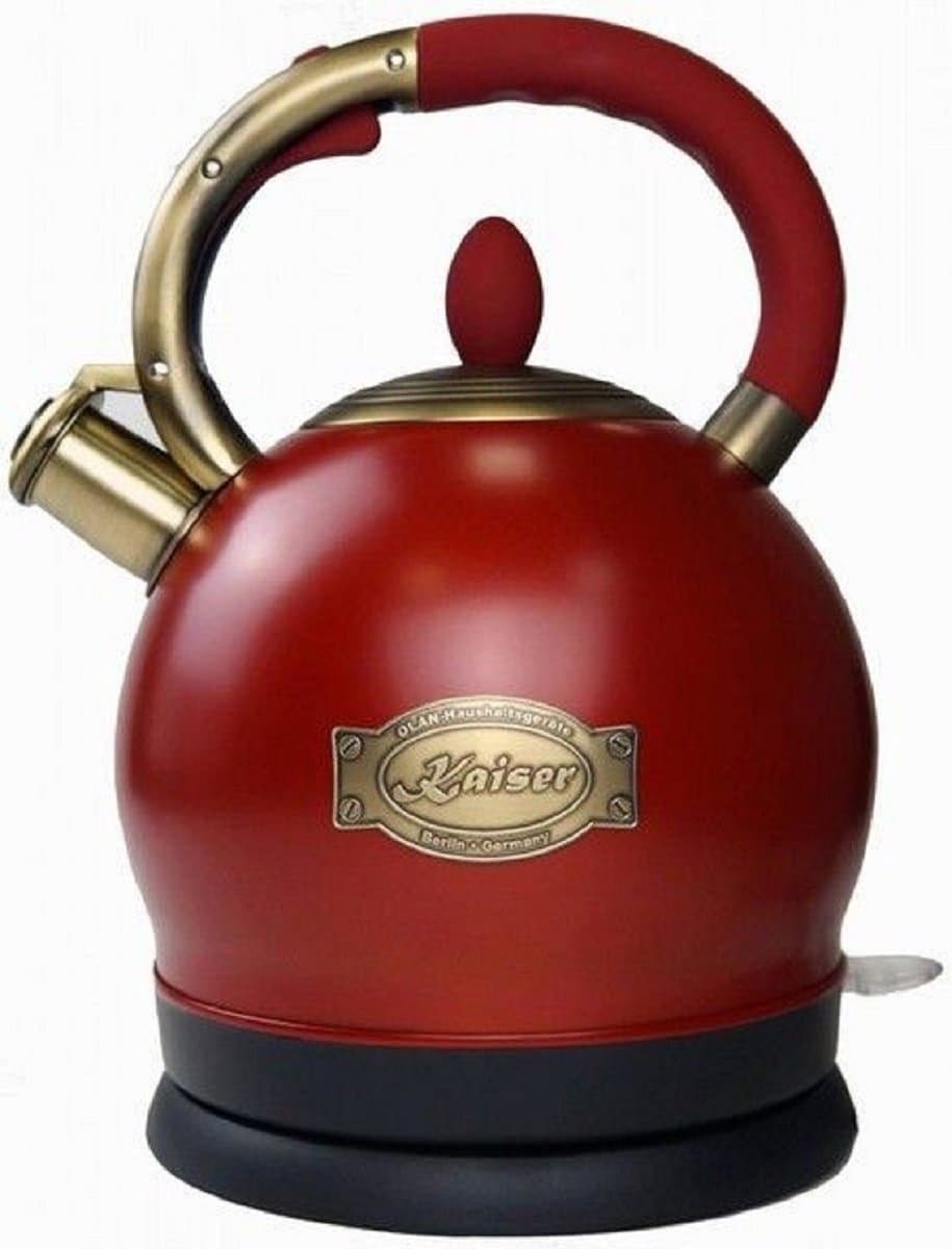 Kaiser- waterkoker - Empire WK 2000 RotEm - exclusief - Retro - Waterkoker Controle LED - 2L - 1800 W