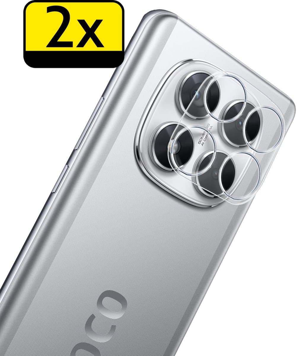 Camera Lens Protector - Geschikt voor Xiaomi Poco X7 - 2 Stuks - Camera Screenprotector - Beschermglas - Gehard Glas - Tempered Glass - Screen Protector