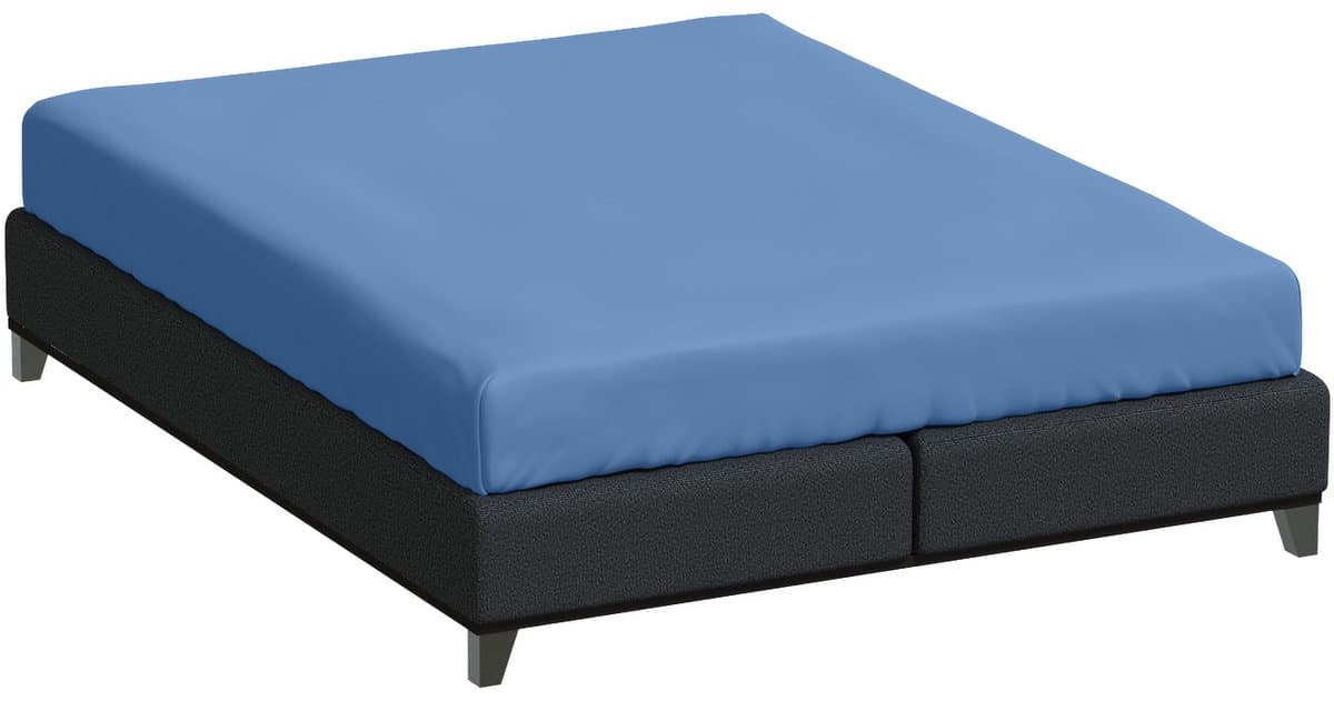 Bella Donna Tweepersoons Hoeslaken Jersey - azuur-0180 140/200-160/220