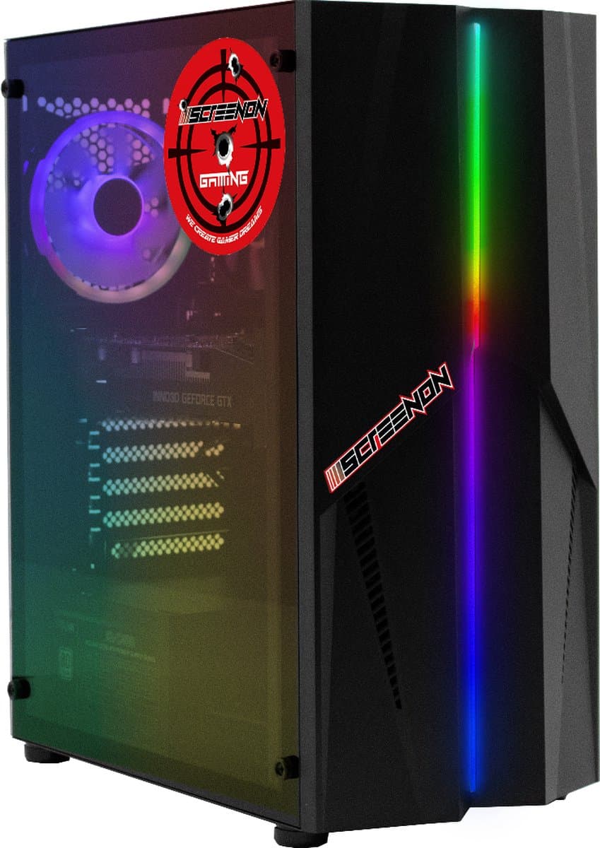 ScreenON - Game Computer / Gaming PC - Ryzen 5 - 512GB SSD - 16GB RAM - Radeon RX 550 - Game PC TX87418 - Windows 11