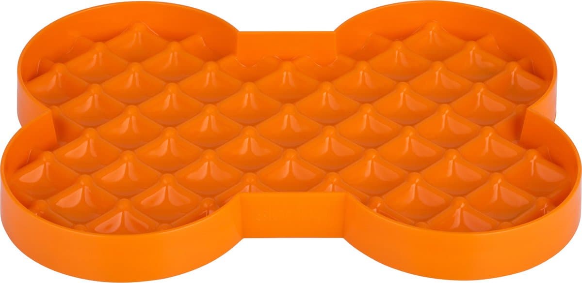 Lickimat Slodog - Slowfeeder Voermat - Hondenvoerbak - 35x26 cm Oranje