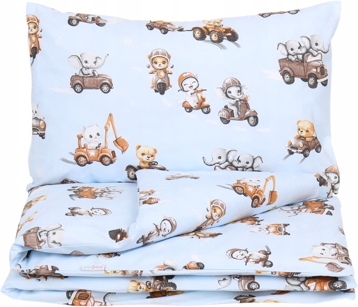 Babymam Kinderbeddengoed 2-delig 135x100cm & 60x40cm Katoen