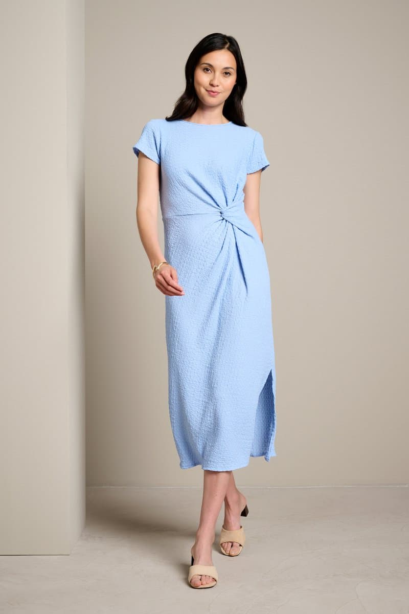 LolaLiza Jurk R Smocktwist 08104544 Light Blue Dames Maat - XXL