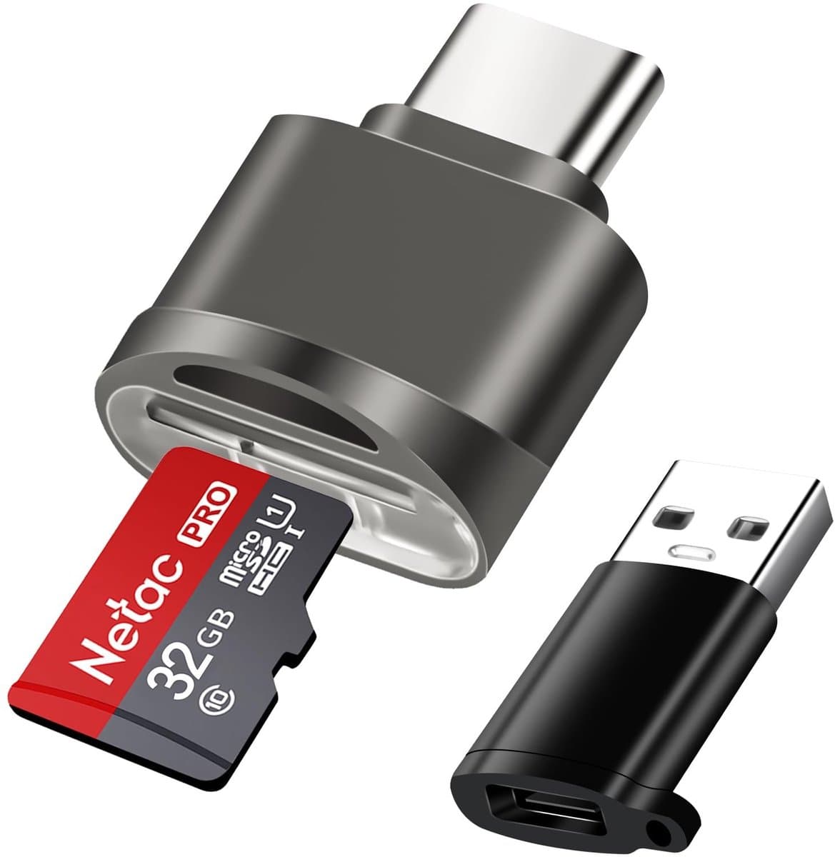 NTHProducts - Micro SD USB C Card Reader - High-Speed Geheugenkaart Lezer - Compact en Duurzaam - USB Compatibel - Ideaal voor Smartphone en Laptop