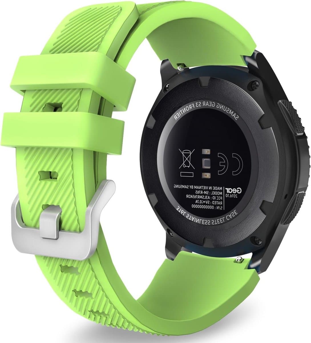 Comfortabele 22mm Silicone Sportband voor Samsung Gear S3, Galaxy Watch 46mm en Ticwatch Pro