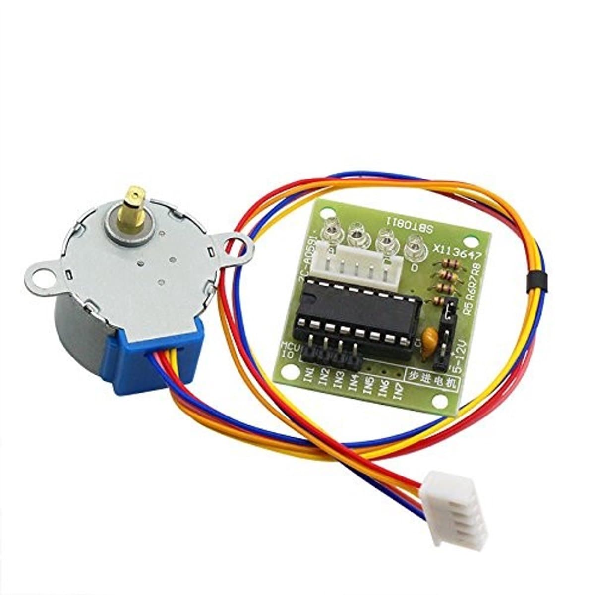 Dailygoods - Dailygoody - Stepper Motor 4-fase 5V - ULN2003 Driverkaart - Geschikt voor Arduino - Precisie motor - Robuuste prestaties - Ideaal voor projecten - Zwart