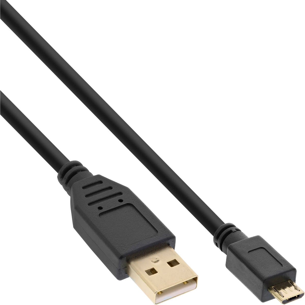 InLine® Micro-USB 2.0 kabel, USB-A(M) naar Micro-B (M), vergulde contacten, 1.5m
