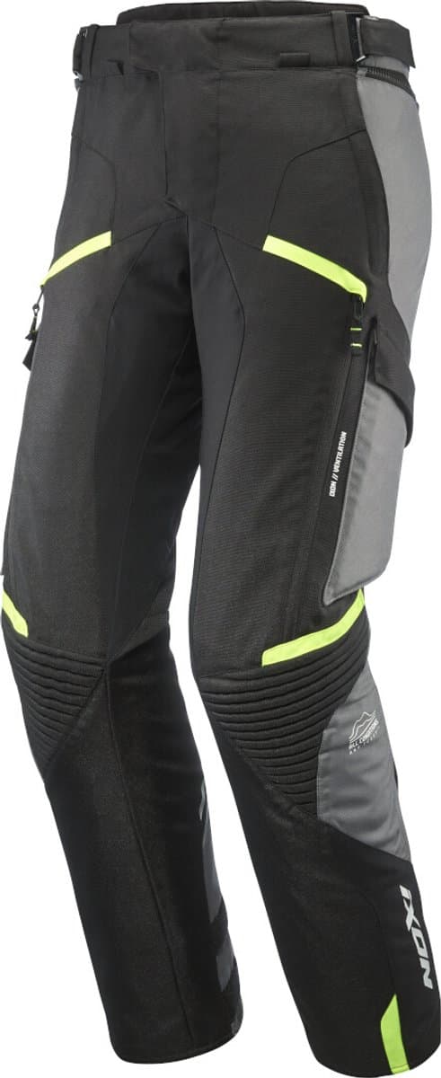 Ixon Midgard PT Zwart Grijs Bright Geel Waterdichte Textiele Motorbroek - Broek
