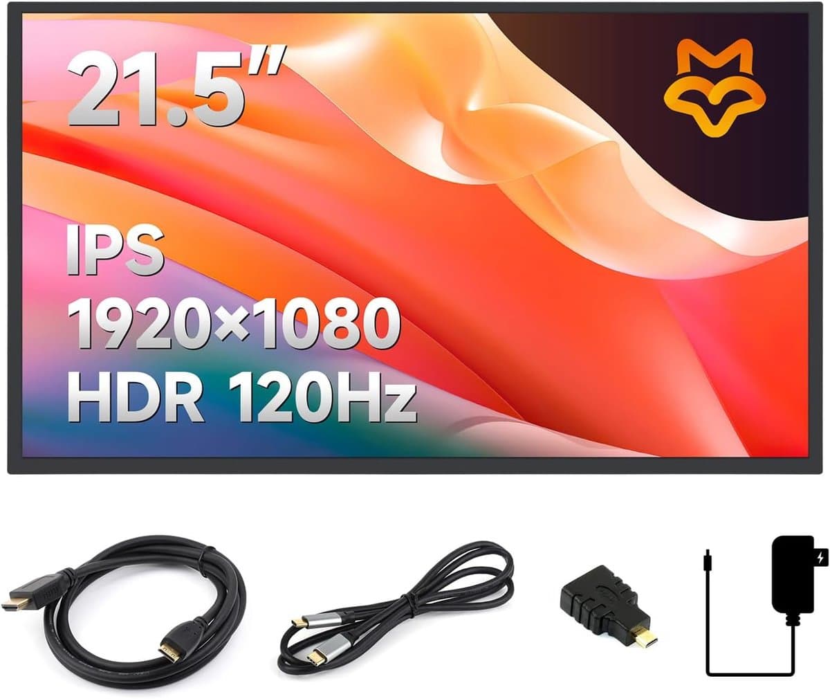 Draagbare Monitor - Extern Scherm - Gaming en Werk - 120Hz IPS Paneel - 21.5 inch - Zwart
