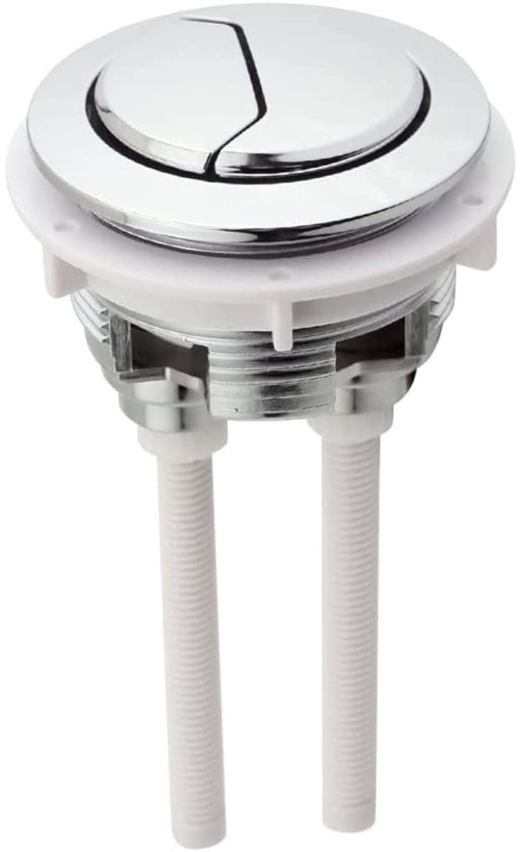 ONF3 - Vervangknop Toilettank - Double Equal Push Knob - 48mm - Hoogwaardige vervangknop - Duurzaam materiaal - Geschikt voor toiletten - Wit