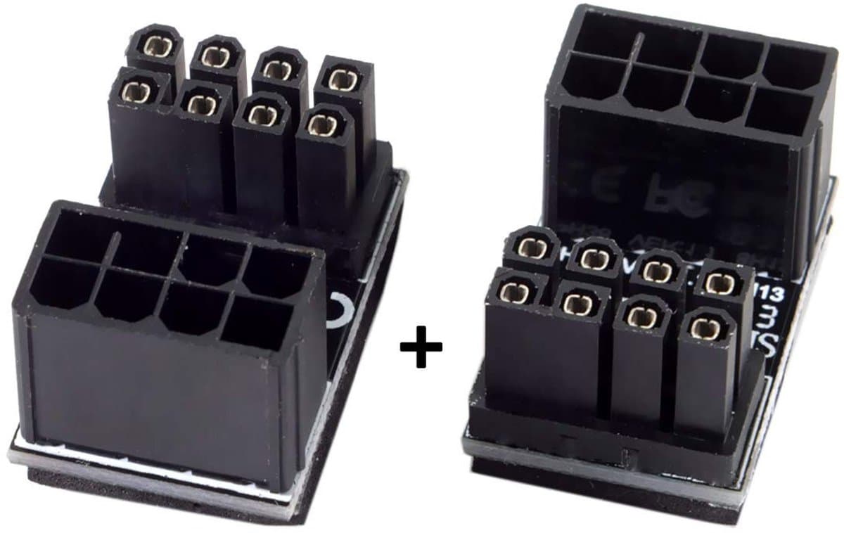 Zeynomax - 8Pin Adapter - Grafische Kaart - 180 Graden Hoek - Voedingskabel - Desktopelement - Ideaal voor Krappe Ruimtes - Voor PC's