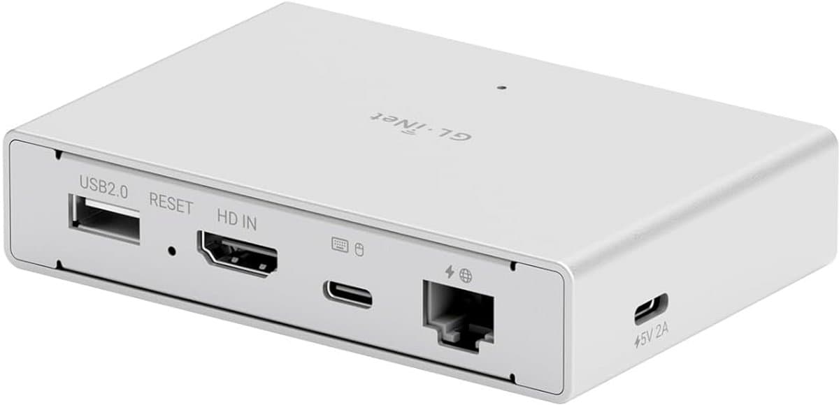 GL.iNet Comet PoE - Draadloze Remote KVM voor PC Server met 4K@30fps, 32GB Opslag, PoE & USB‑C, Wi‑Fi 5, Gigabit LAN, Tailscale, voor Windows, macOS, Linux, Chromebook, Android