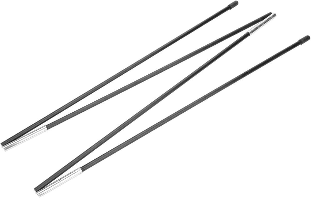 Tentstok Glasvezel - Ondersteuningsstaven Luifel - Kampeeruitrusting Tent - Duurzame Constructie - 180 cm Lengte - Zwart