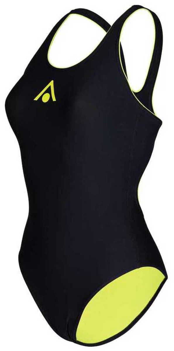Aquasphere Essential Classic Back - Badpak - Dames - Zwart/Geel - 46