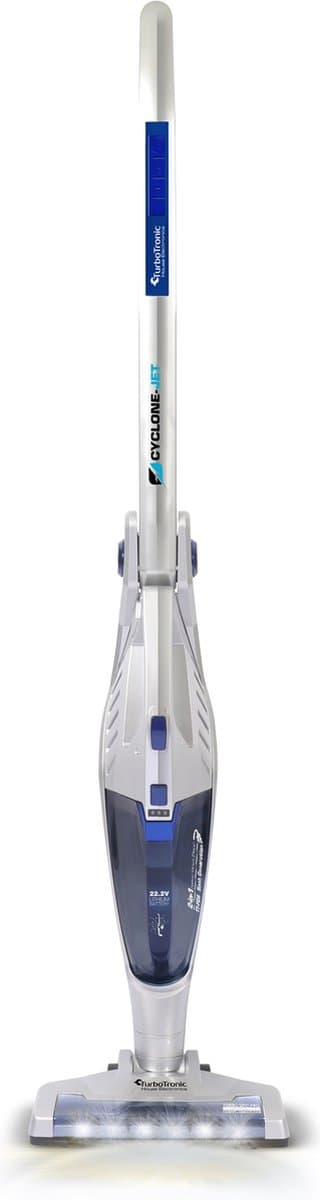 TurboTronic TT-FG6 2-in-1 Steelstofzuiger met flexibele arm - ingebouwde kruimeldief - Zilver/Blauw