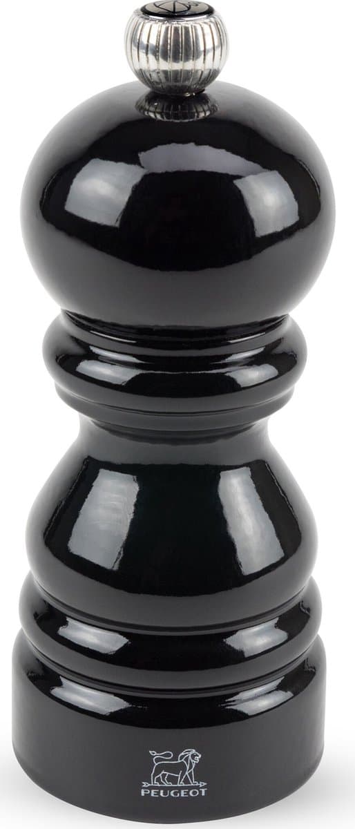 Peugeot Paris pepermolen - 12 cm, zwart gelakt beukenhout