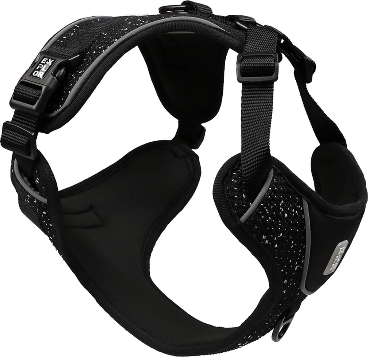 Duvoplus - Hondentuigje - Hond - Ultimate Fit No-pull Harnas Fashion L - 40-70cm - 77-100cm Granite Black - 1st