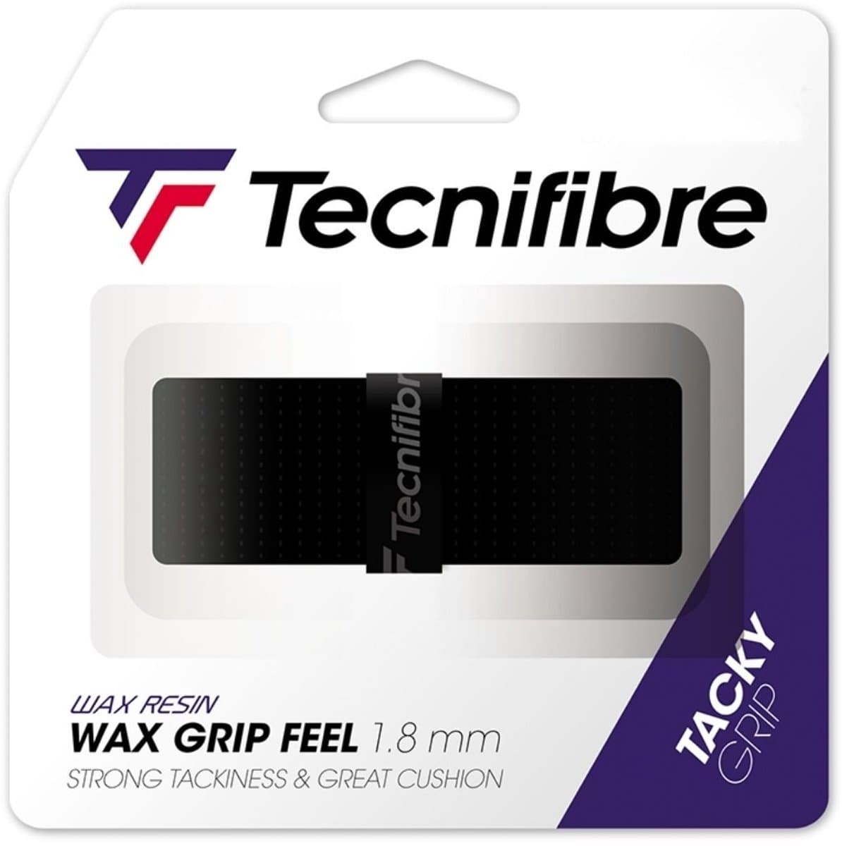 Tecnifibre WAX GRIP FEEL - zwart - 1.8 mm - basisgrip