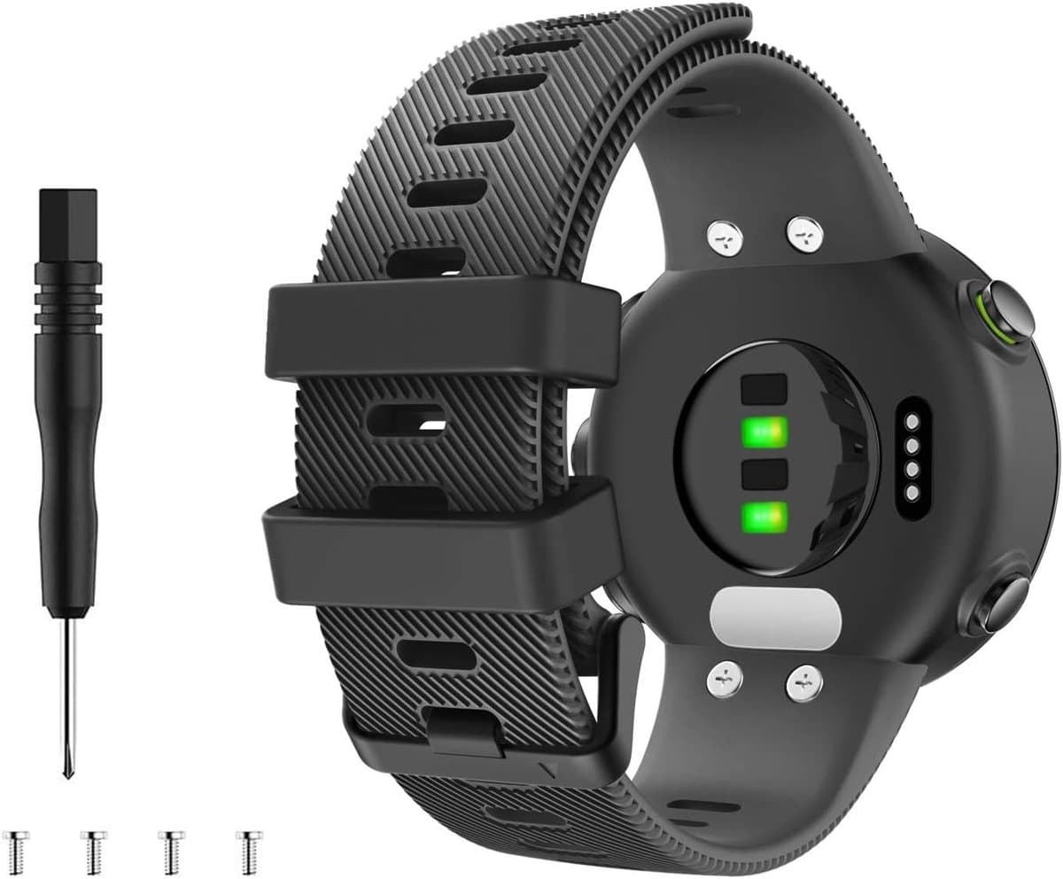 Zachte Silicone Vervangband voor Garmin Forerunner 45 - Verstelbare Sportarmband, Comfortabel en Duurzaam
