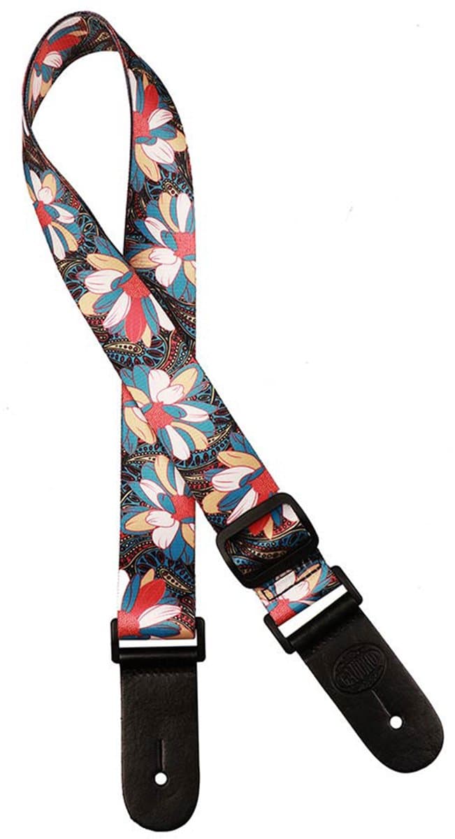 Gaucho Ukulele strap with multicolor flowers MC