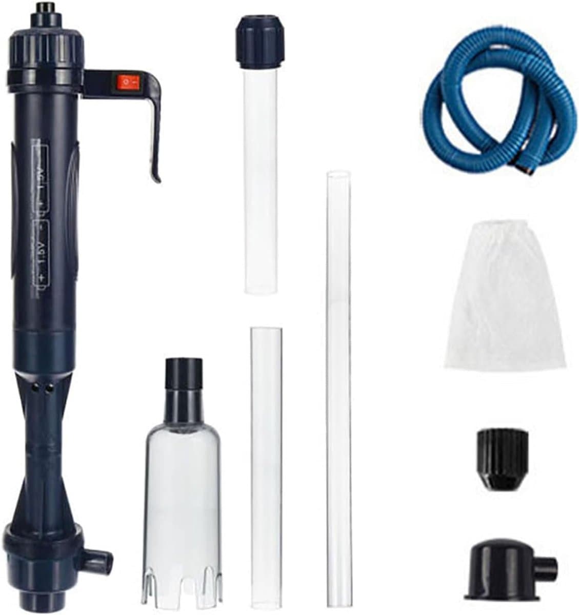 Thijox - Aquarium Grindreiniger, Waterwisselaar voor Aquarium, Zand- en Grindreiniger Aquariumpomp Stofzuiger, Automatische Waterverversing, Uittrekba