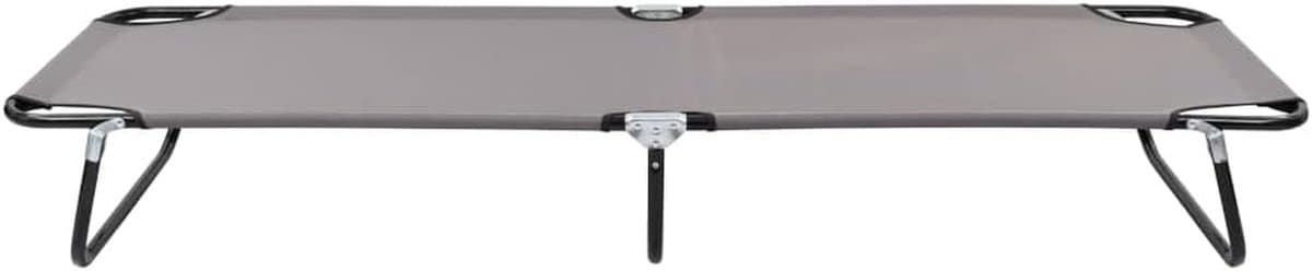 Opvouwbaar campingbed - Ligbed volwassenen - Buiten ontspannen - Zwaar belastbaar frame - 190 x 58 cm - Grijs