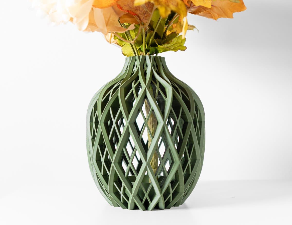 Skushy Vaas Noki - Geschikt voor LEGO Bloemen en Bouwsteenbloemen - Moderne Designvaas voor Droogbloemen en Kunstbloemen - Sculpturale Decoratieve Vaas - Premium Woondecoratie