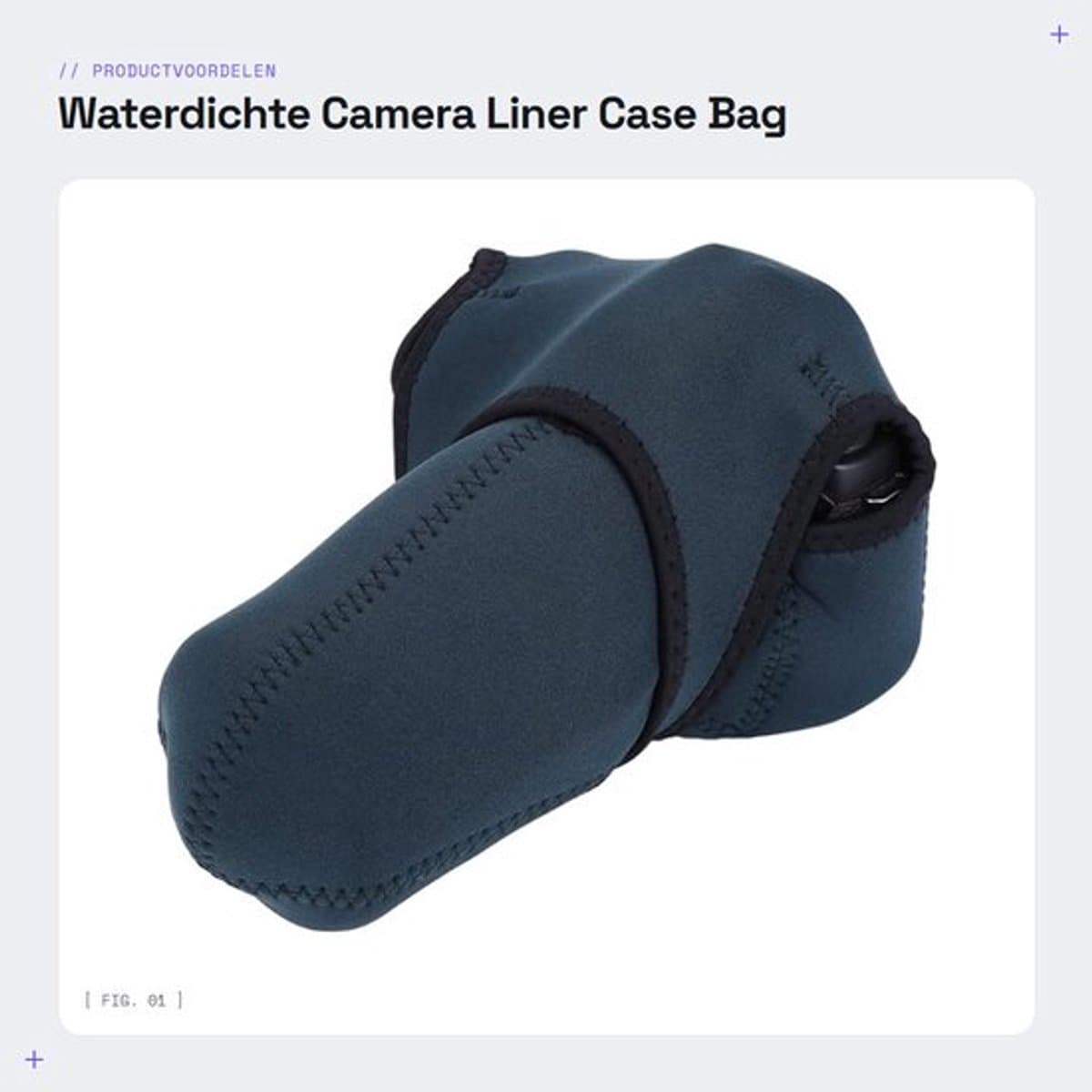 Camera Hoes Waterdicht - Nylon - Geschikt voor SLR/DSLR - Afmetingen 21x19x3 cm - Lichtgewicht 91 g - Perfecte Bescherming - Camera Tas