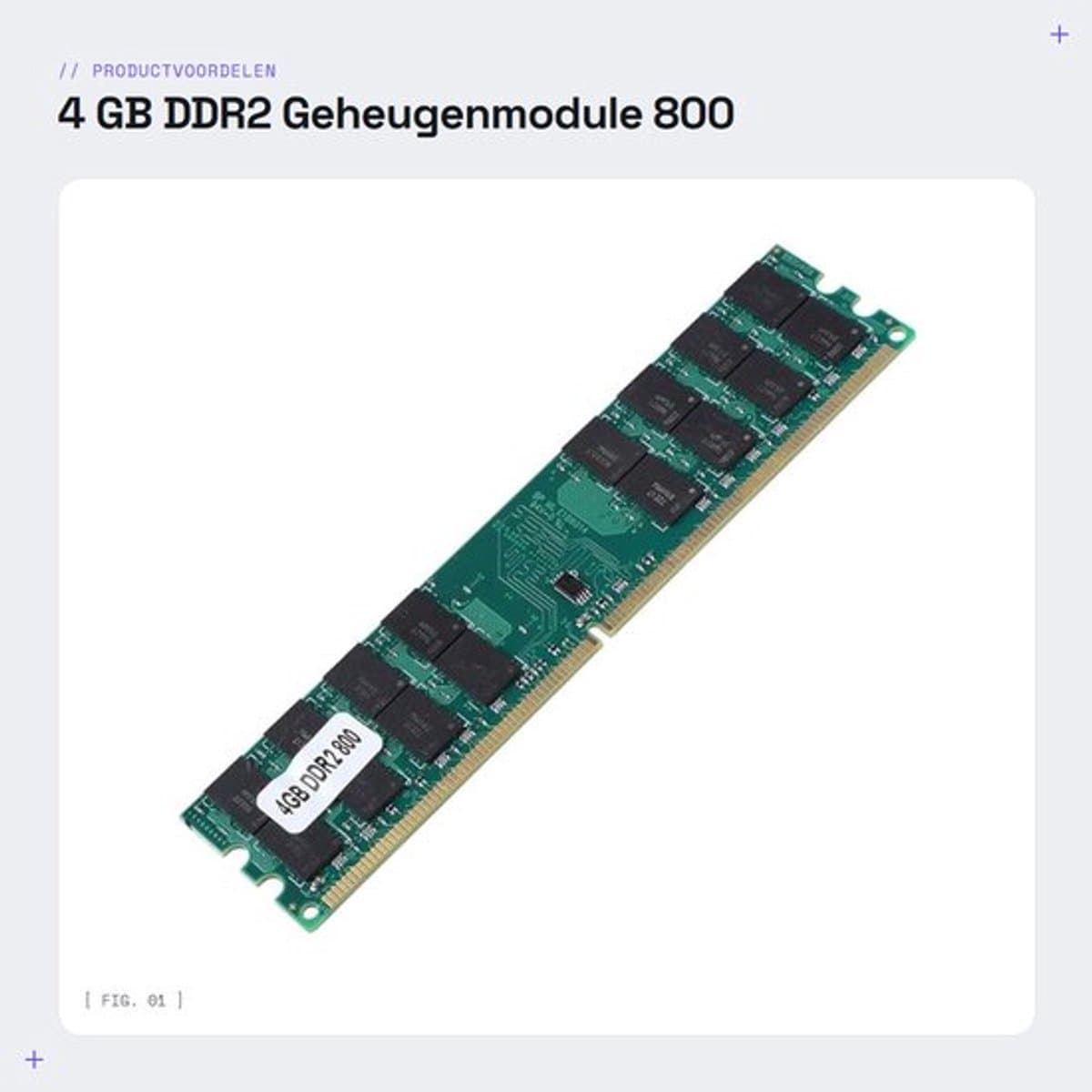 DDR2 Geheugenmodule 4 GB 800 MHz - Desktop Geheugen - Snelle Gegevensoverdracht - 240PIN - PC2-6400 - Grote Capaciteit