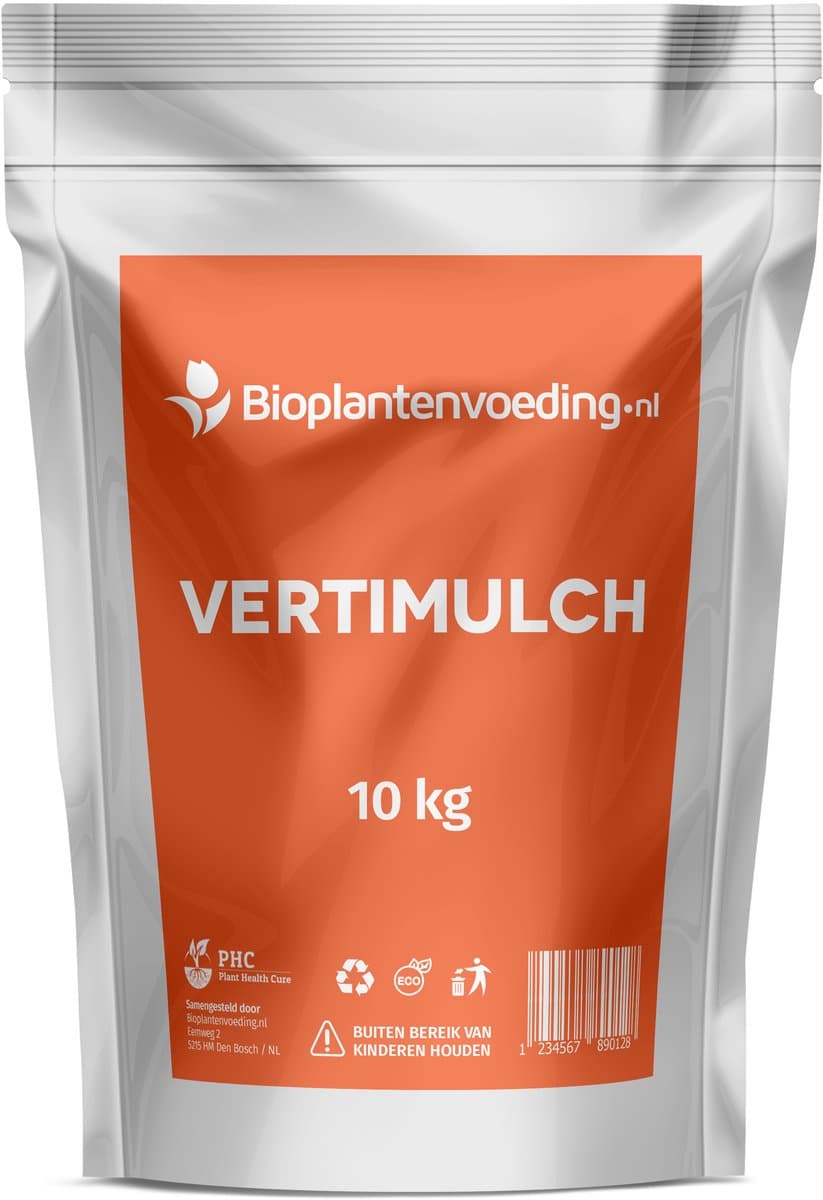 Vertimulch - 10 kg - All-in-one oplossing voor uw bodem - Voorkomt ziekten - Bevat Mycorrihiza, Humus, Yucca, Zeewier