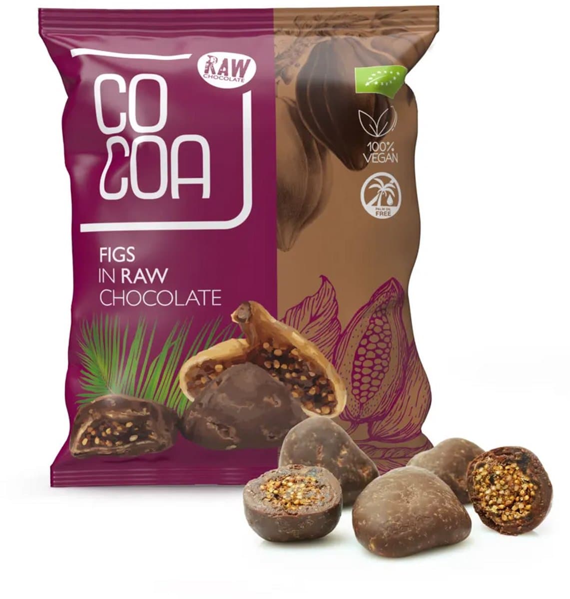 Cocoa Vijgen met Pure Chocolade RAW 70GR