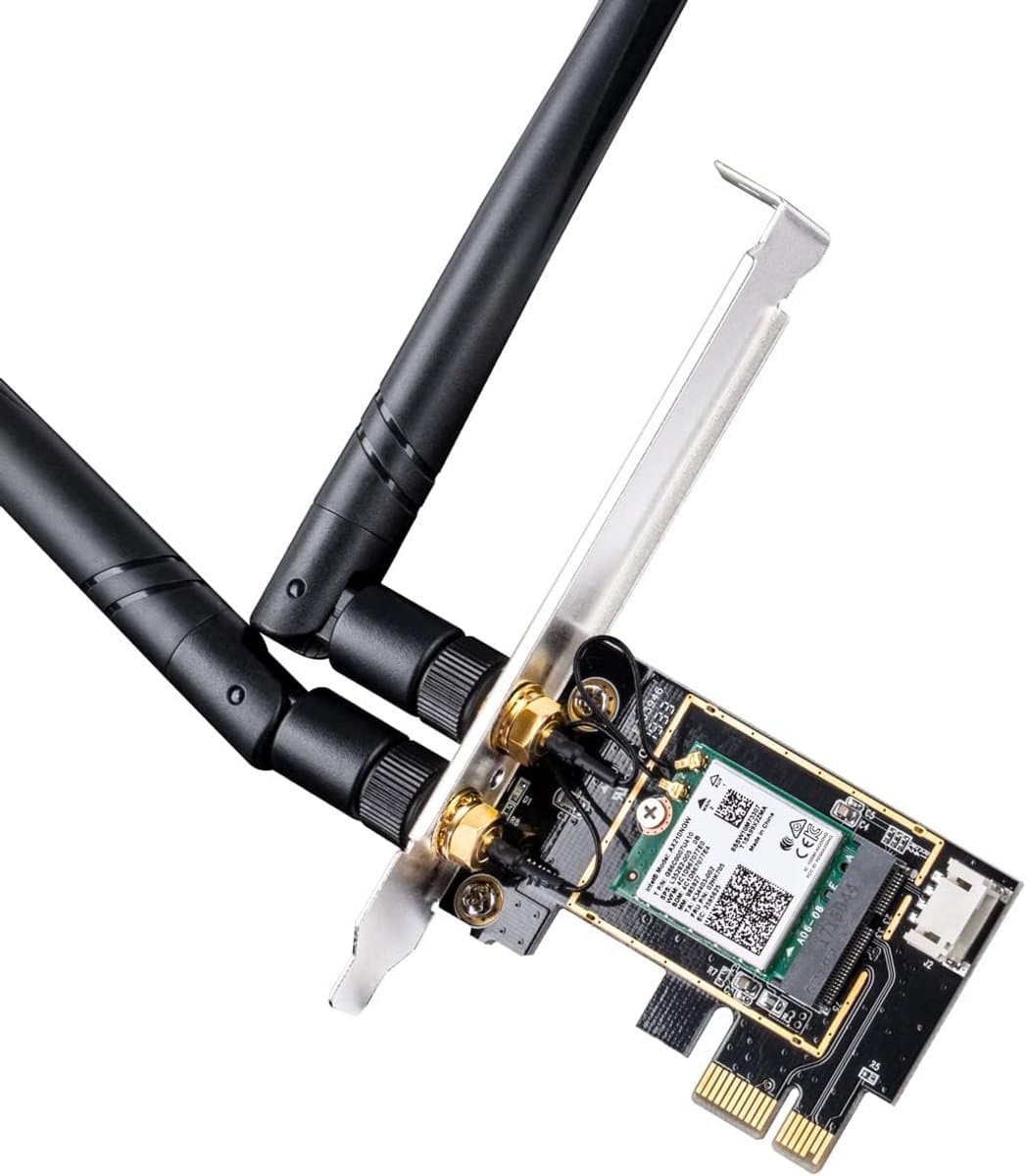 WiFi 6 PCIe Kaart met Bluetooth 5.2 en 3000Mbps Snelheid