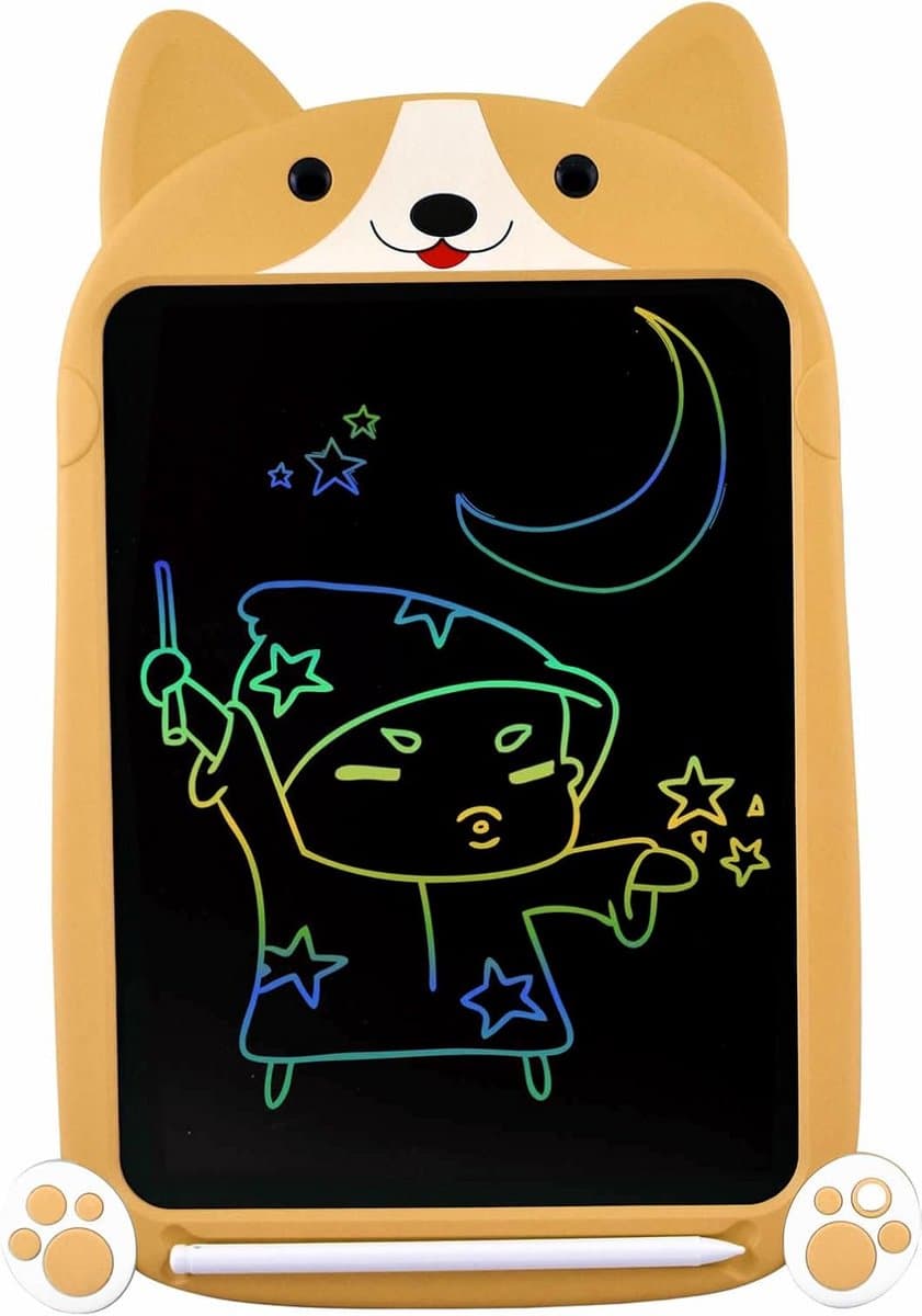 Groot 10-inch Kleuren LCD Schrijftablet met Stift, Wisbaar Digitaal Tekenbord