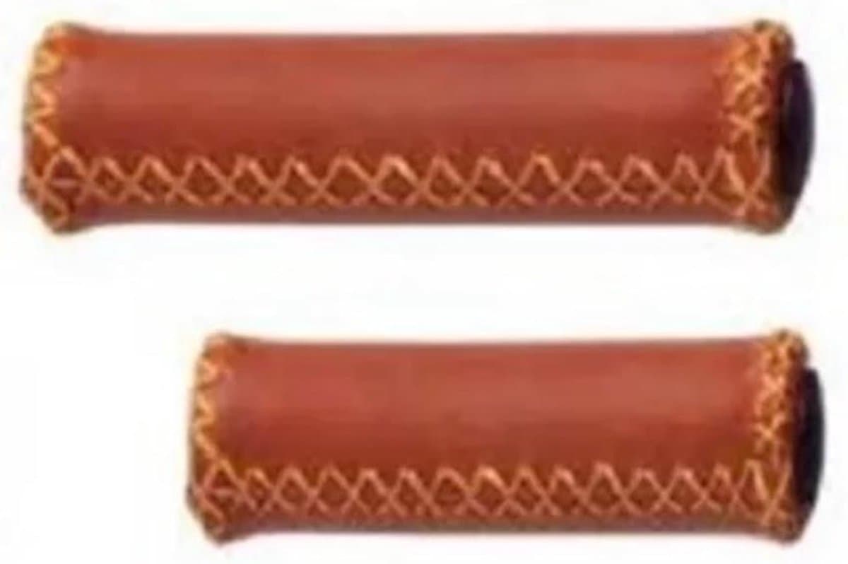 Amigo Lederen fietshandvatten - bruin - set van kort (92 mm) en lang (128 mm)